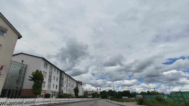 Dramatic timelapse of storm clouds forming over Freising, Bavaria, Germany
