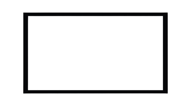 Rectangle shape forms a clean black border surrounding an empty white area for versatile image placement.