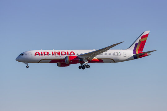 Air India Boeing 787-9 Dreamliner airplane at Frankfurt airport in Germany