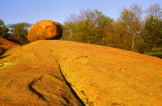Boulder and Igneous outcrop, Elephant Rocks State Park, Iron County, Missouri