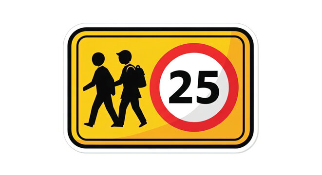 Speed limit sign for school zone.