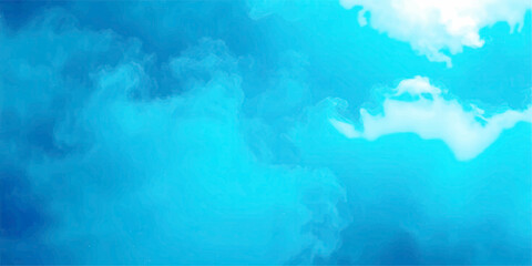 Abstract blue watercolor world map background with sky clouds sunlight ocean and nature texture © Sakib