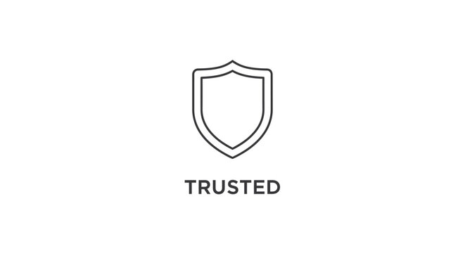 Trusted Shield Icon Symbol Graphic.