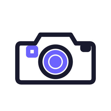 Computer vision camera icon &mdash; object detection outline