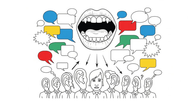 Communication Mouth Speaking Words Loudly.