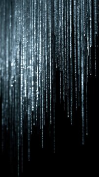 binary code rain abstract tech background, digital matrix style