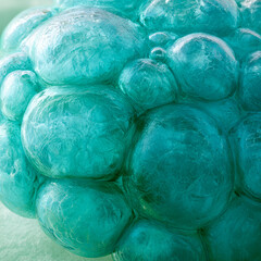 Obraz premium Turquoise Translucent Glass Bubbles Abstract Organic Texture