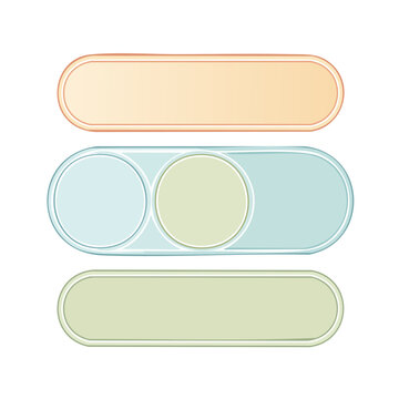 Flat design rounded rectangle UI buttons