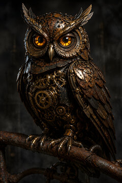 An owl with an antique metal style&mdash;distinctive and valuable&mdash;perfect for display and collecting.