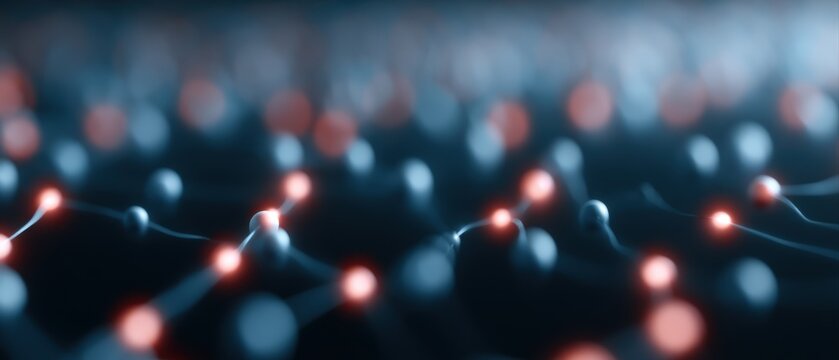 swarm of AI agents visualized as glowing light entities managing a digital network, advanced automation concept