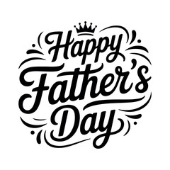 Obraz premium happy father's day logo design silhouette vector line art logo design