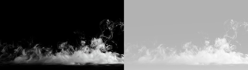 White smoke and fog cloud with soft mist, vapor plume, drifting haze, rolling smoke and natural atmospheric movement © theladydarina