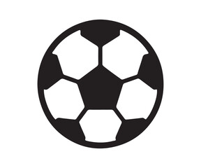 Naklejka premium Black and white soccer ball flat icon on a transparent background for sports and competition themes