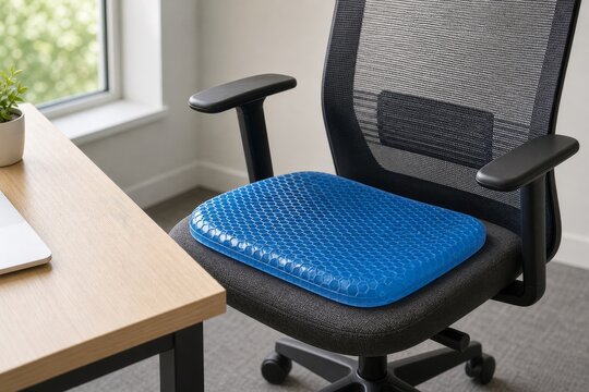 Cooling Gel Seat Pad on Office Chair