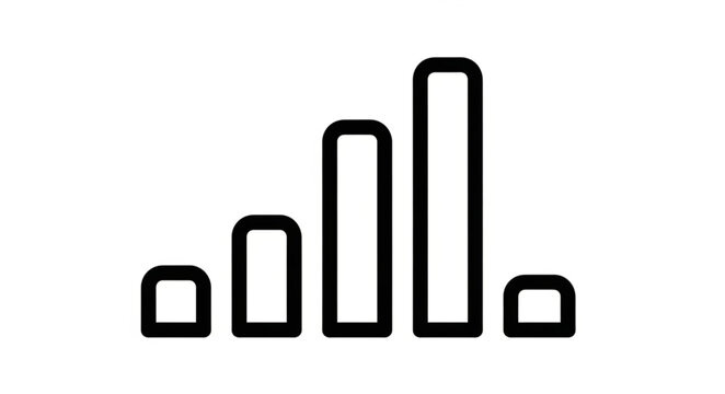 Abstract Bar Chart Icon or Graph Symbol