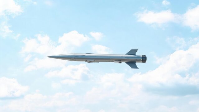 Missile flying in sky