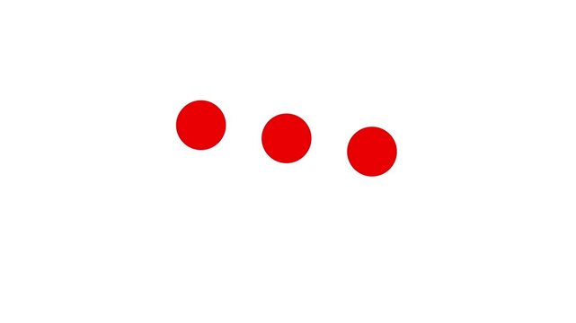 A set of loading icon animations. Loading is indicated by dot. Typing 3 dots loading icon. Hud or UI progress indicator loading bar or process bar concept. 4k