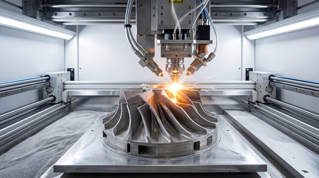 Metal 3D Printer Manufacturing Turbine Component with Selective Laser Melting Technology