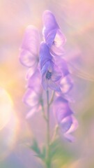 Obraz premium Ethereal purple flower wallpaper for mobile