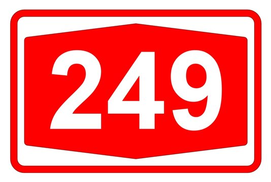 Illustration eines Autobahnschildes der Autobahn 249 in der Schweiz	