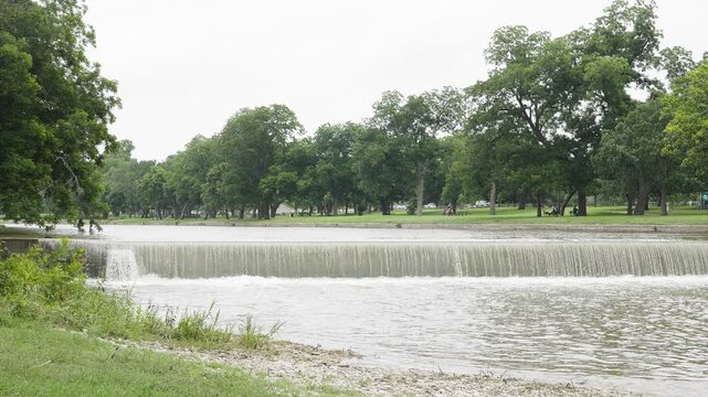 San Gabriel River flowing thru San Gabriel Park Georgetown Texas