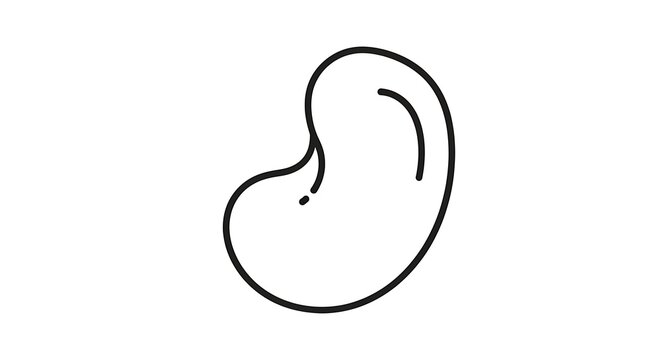Minimalist single curly bracket symbol on white background.