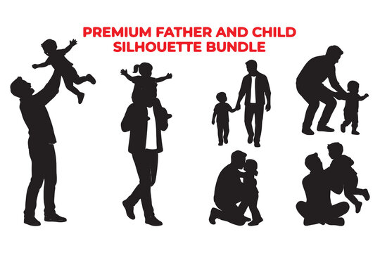 Family Relationship Vector Silhouettes
