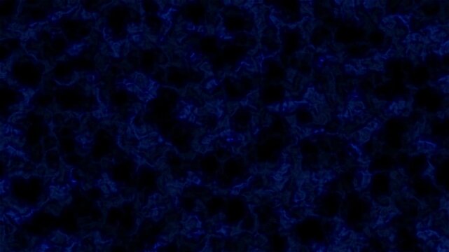 Mati&egrave;re bleue en mouvement continus irr&eacute;guliers, avec d&eacute;placement lat&eacute;ral et fond noir