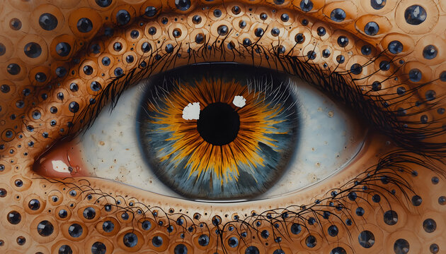 👁️ THE HUMAN EYE BUILT FROM HUMAN EYES LOOKING IN EVERY DIRECTION