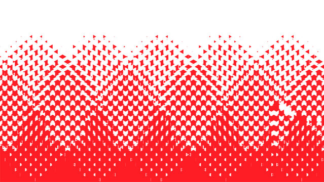 Abstract red triangle geometric background, modern mosaic pattern border, creative vector design texture