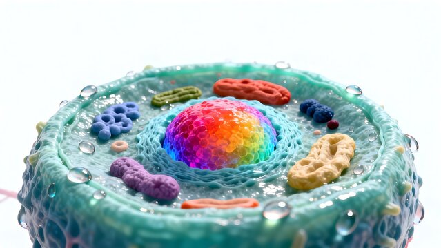 Colorful model of a cell