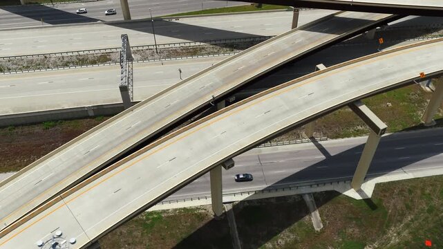Aerial US 290 Interchange Ramps Harris Branch Pkwy Exit Manor Texas Part 3 of 5