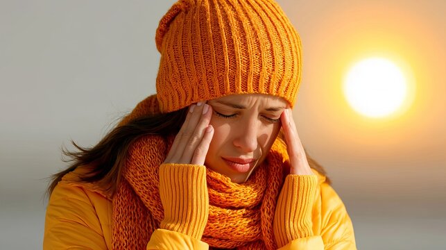 woman suffering from headache