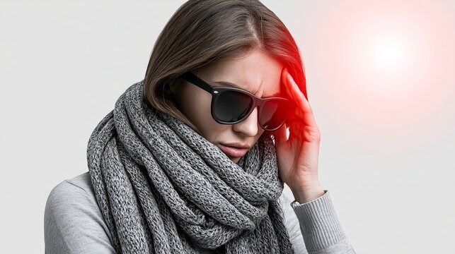 woman suffering from headache