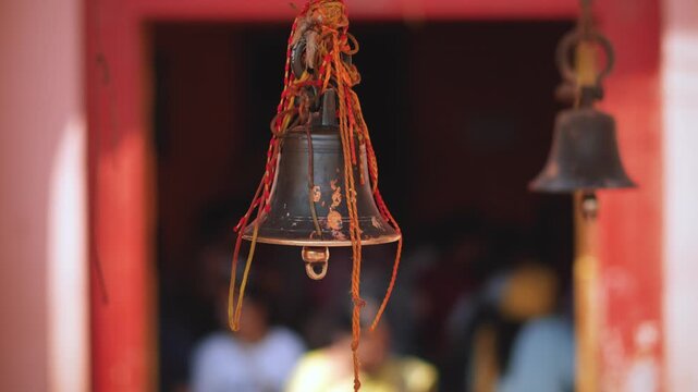 Traditional Temple Bell Symbolizing Faith and Devotion in Hinduism