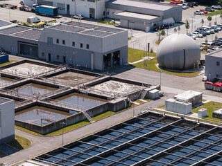 Settling tanks and filtration systems for wastewater treatment. It supports urban water management...
