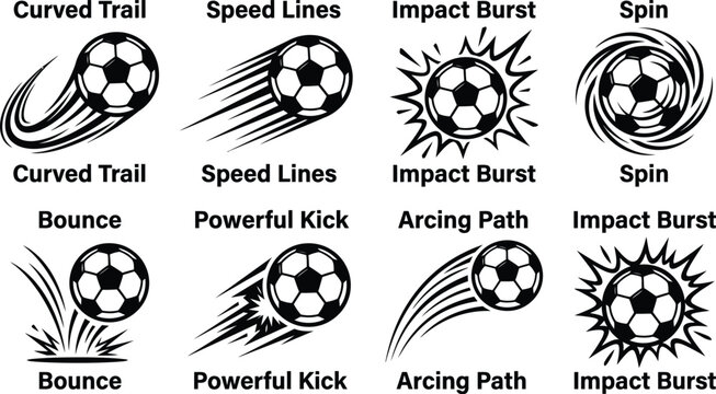 World cup 2026 soccer ball graphics dynamic action effects for sports design