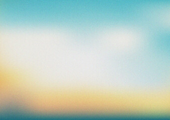 Dreamy horizon gradient displaying vibrant blue tones merging into a warm golden yellow and earthy brown © NajninNahar