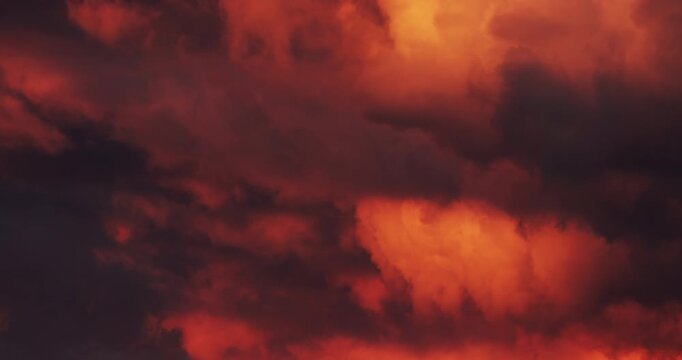 Floating clouds in the evening sky