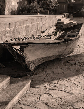 Old wooden boat