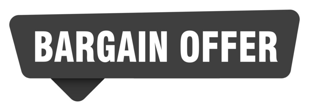 bargain offer black sign isolated on transpatent background. bargain offer sticker