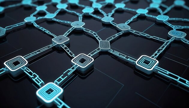 Blockchain as technology that securely records transactions across multiple created with generative ai