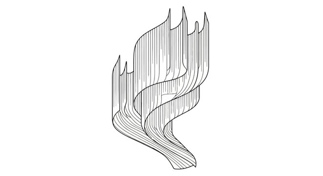 Detailed drawing of a flame.