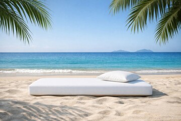 Obraz premium Tropical beach relaxation scene.