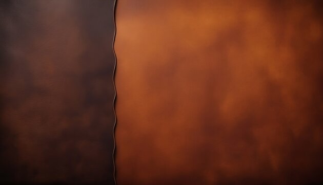 Genuine leather texture background. Dark brown, orange textures for decoration blank, created with generative ai