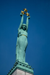 Freedom Monument Statue in Riga © Boriss