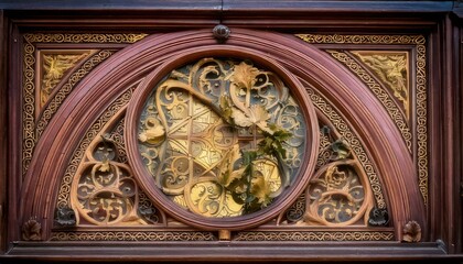 Obraz premium Intricate Wood Carving - A Detailed Artistic Masterpiece.