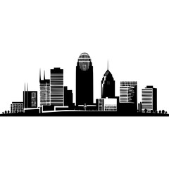 Obraz premium Louisville Skyline Vector Icon