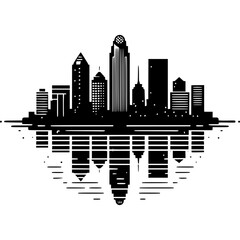 Obraz premium Louisville Skyline Vector Icon