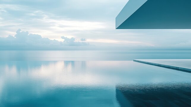 Tranquil infinity pool overlooking the ocean